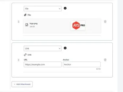 Attachment Admin Panel
